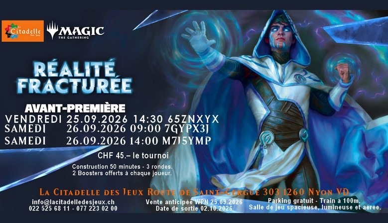 R&eacute;alit&eacute; Fractur&eacute;e 25.09.2026 Ventes anticip&eacute;es WPN & Avant Premi&egrave;res - 02.10.2026 Sortie